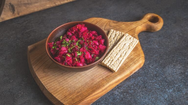 Massaged Kale & Grated Beet Detox Salad with Ginger Dijon Vinaigrette