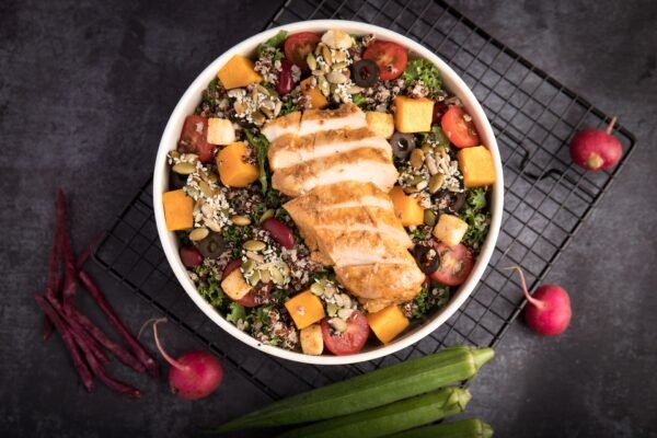 Wholesome main course with quinoa