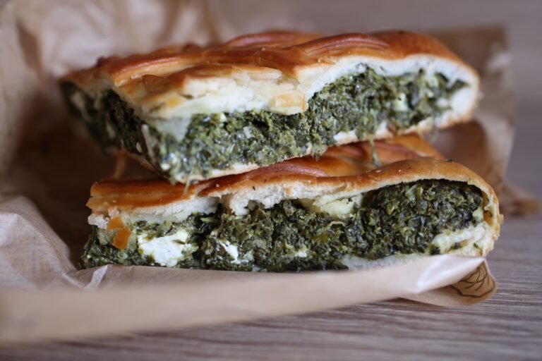 30-Minute Greek Spinach, Feta & Pine Nut Filo Pie (Skillet Spanakopita)