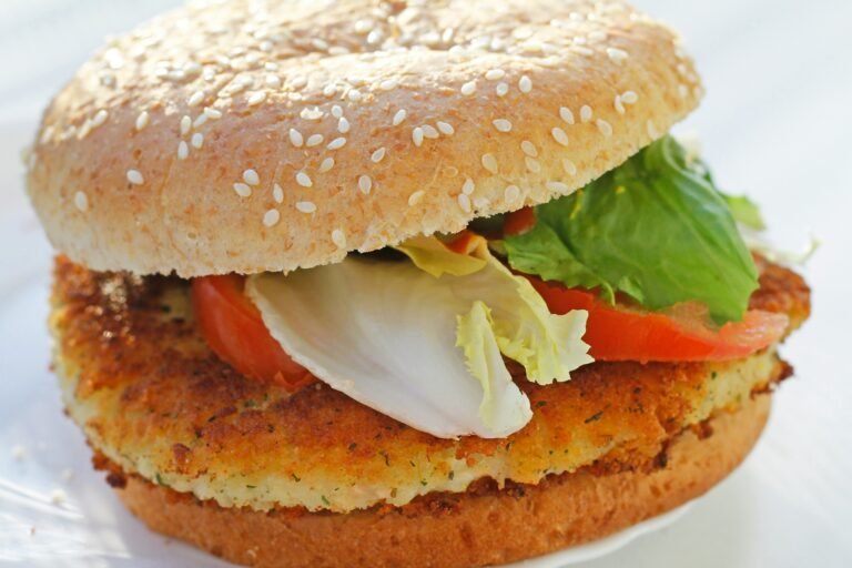 Crispy Rosemary Tofu Burger with Sugar-Free Fresh Tomato Relish